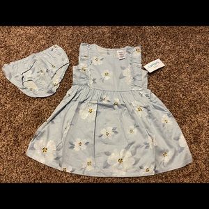 Blue Floral Baby Girl Dress